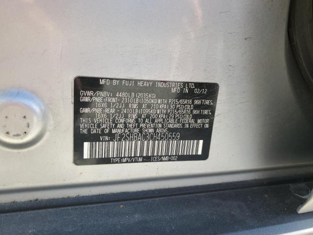 2012 SUBARU FORESTER 2 - JF2SHBAC3CH450559