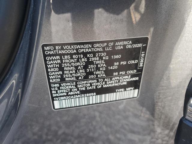 2021 VOLKSWAGEN ATLAS SEL - 1V2BR2CA2MC528656