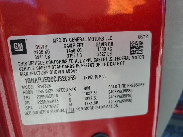 2012 CHEVROLET TRAVERSE L - 1GNKRJED6CJ328559