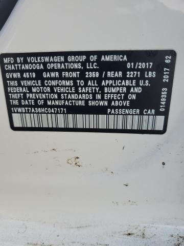 2017 VOLKSWAGEN PASSAT SE - 1VWBT7A36HC047171