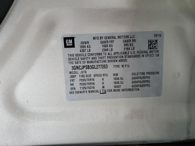 2016 CHEVROLET TRAX 1LT - 3GNCJPSB3GL277263