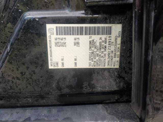 2012 NISSAN ALTIMA BAS #3282634063