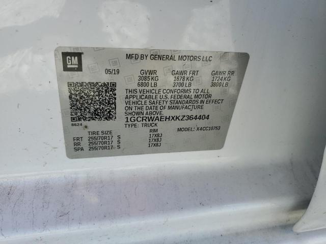 2019 CHEVROLET SILVERADO C1500 - 1GCRWAEHXKZ364404