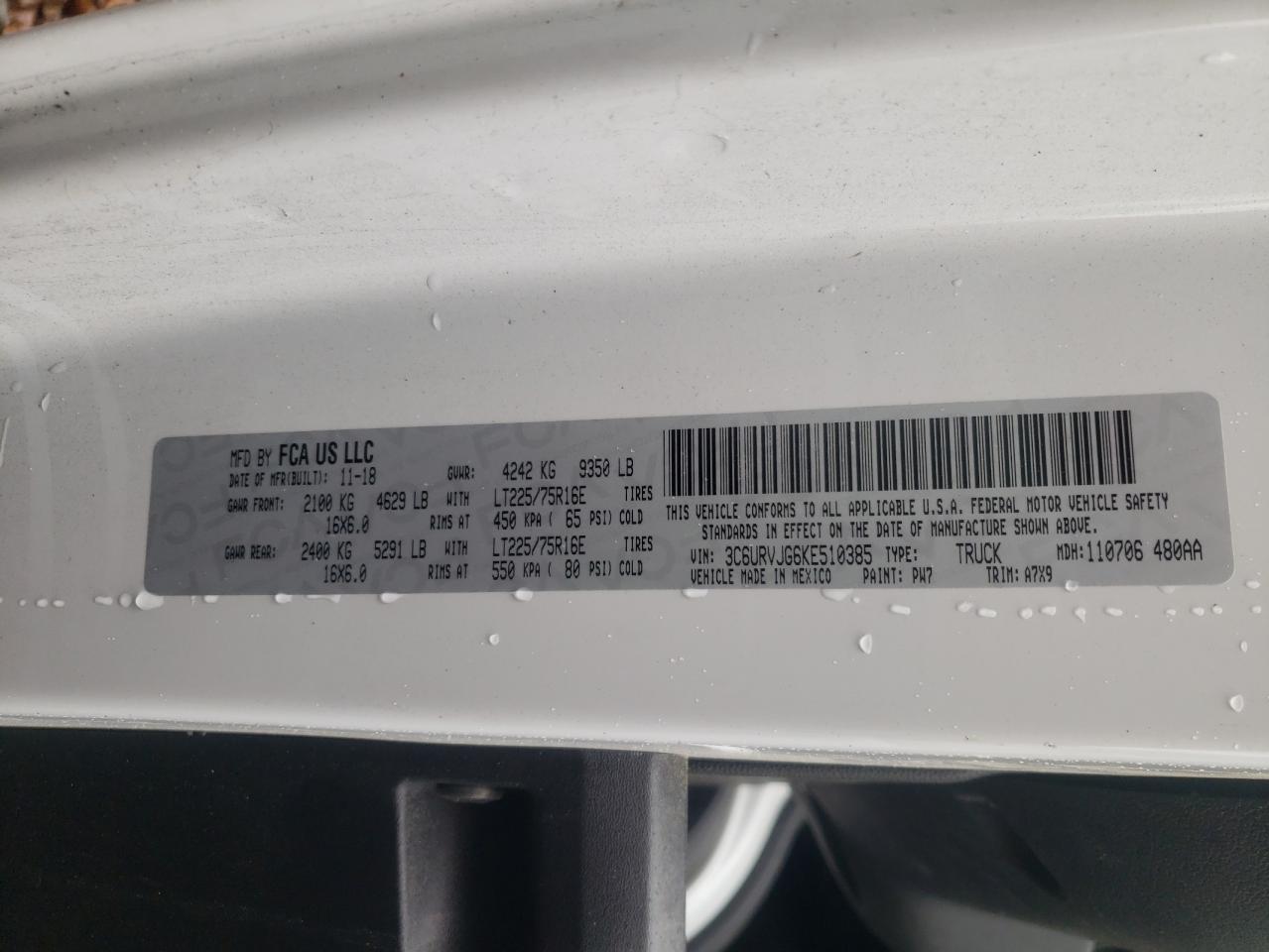 RAM PROMASTER 3500 HIGH