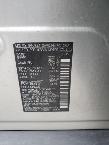 2015 NISSAN ROGUE S - KNMAT2MV2FP535599