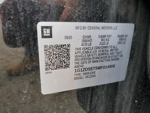 2021 CHEVROLET MALIBU LT #3265127784