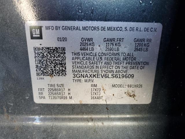 2020 CHEVROLET EQUINOX LT - 3GNAXKEV6LS619609