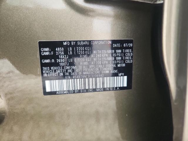 2020 SUBARU OUTBACK LI 4S4BTANC3L3238982