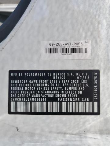 2022 VOLKSWAGEN JETTA S 3VWCM7BU2NM026644