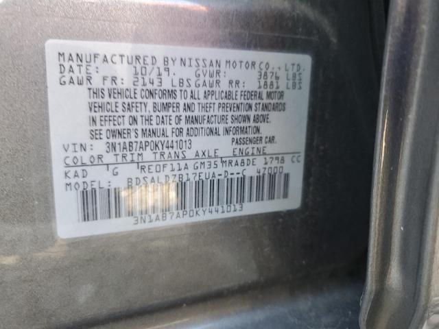 2019 NISSAN SENTRA S 3N1AB7AP0KY441013