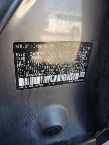 2019 HONDA FIT LX 3HGGK5H44KM752380