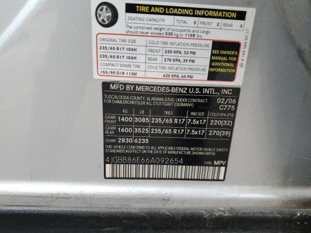 2006 MERCEDES-BENZ ML 350 #3309652868