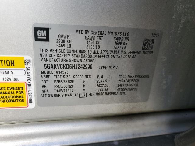 2017 BUICK ENCLAVE #3303986696