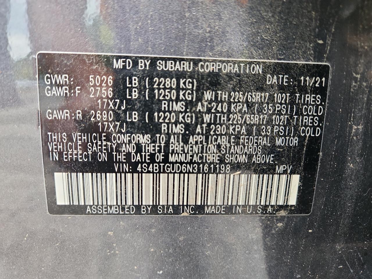 SUBARU OUTBACK WILDERNESS