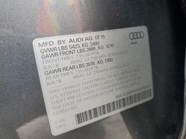 2016 AUDI Q5 PREMIUM - WA1C2AFP9GA026368