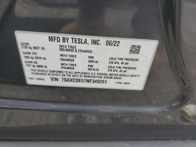 2022 TESLA MODEL X #3302672032