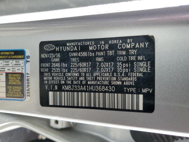 2017 HYUNDAI TUCSON LIM - KM8J33A41HU368430
