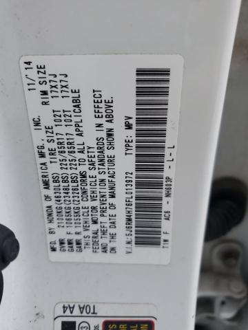 2015 HONDA CR-V EXL - 5J6RM4H76FL013972