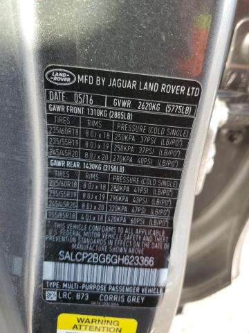2016 LAND ROVER DISCOVERY SALCP2BG6GH623366