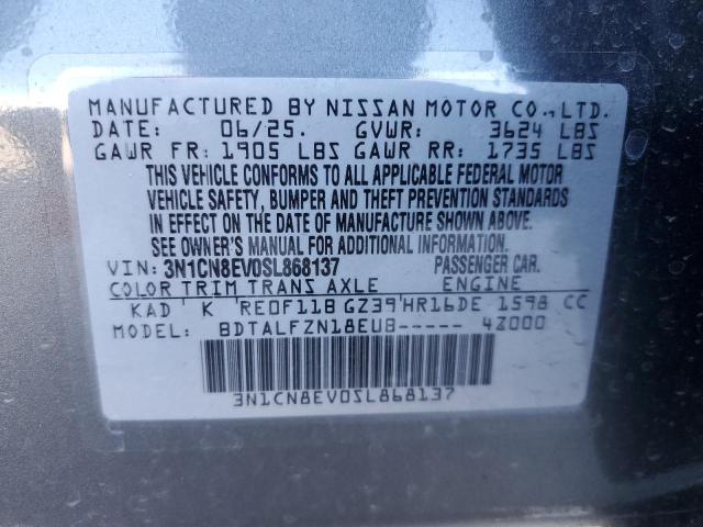 2025 NISSAN VERSA SV 3N1CN8EV0SL868137