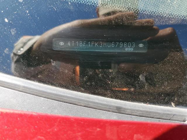 2017 TOYOTA CAMRY LE 4T1BF1FK3HU679803