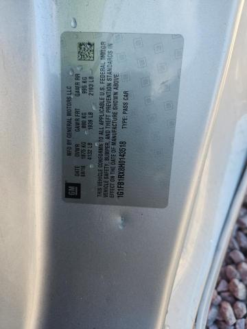 2017 CHEVROLET CAMARO LT 1G1FB1RX8H0143518