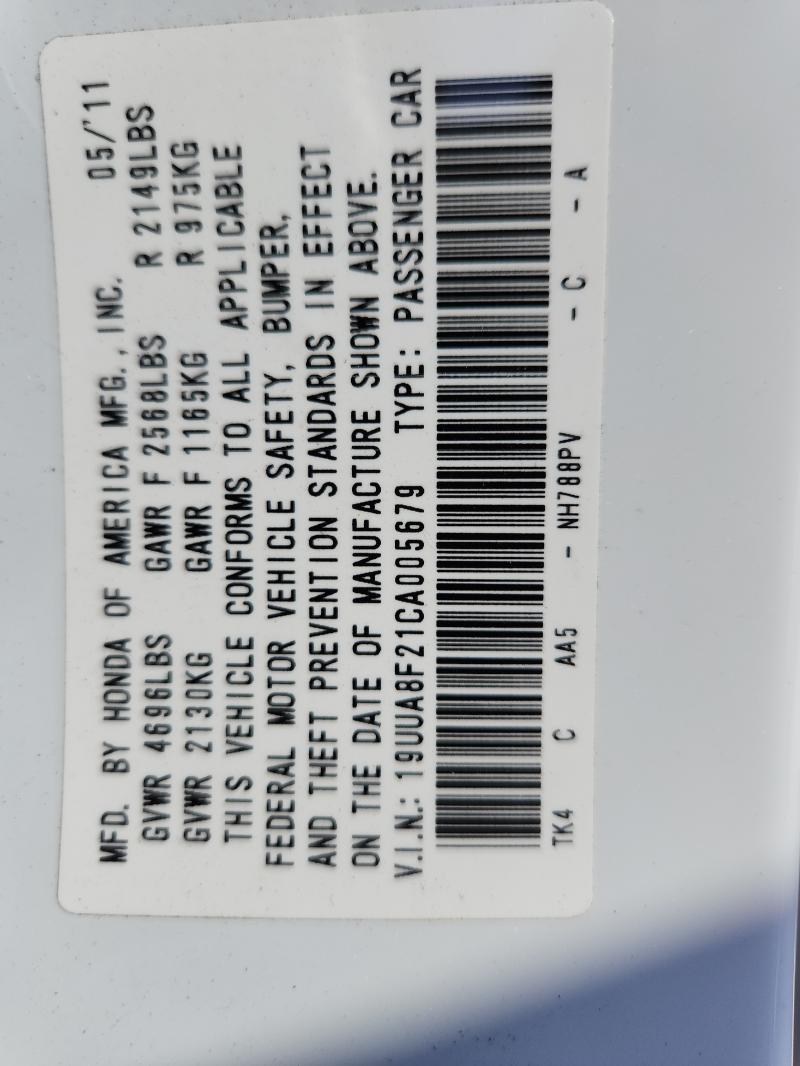 2012 ACURA TL - 19UUA8F21CA005679