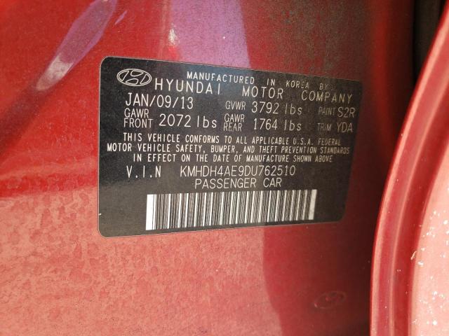 2013 HYUNDAI ELANTRA GL - KMHDH4AE9DU762510