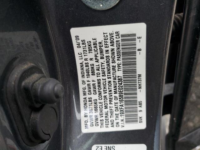 2009 HONDA CIVIC LX #3286603143