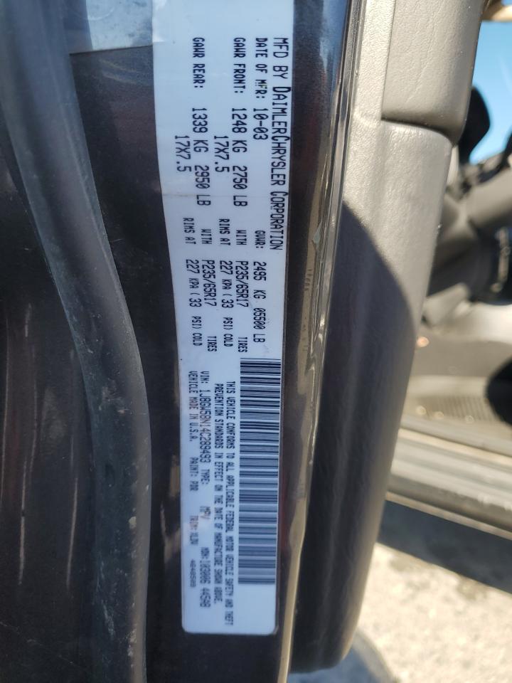 Lot #3297913774 2004 JEEP GRAND CHER