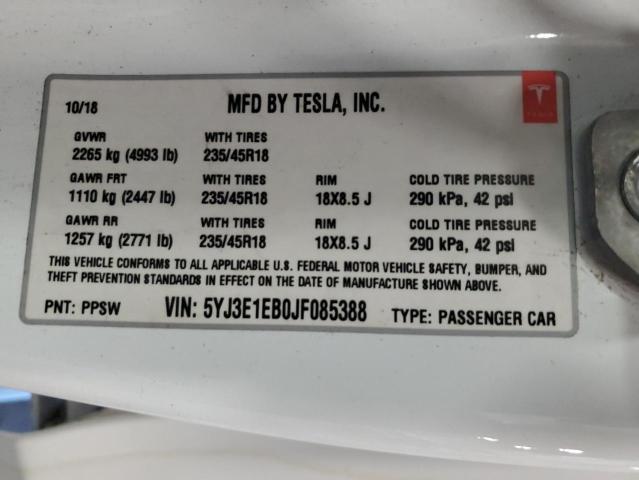 2018 TESLA MODEL 3 #3263652723