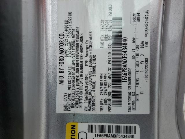 2015 FORD MUSTANG 1FA6P8AMXF5434840