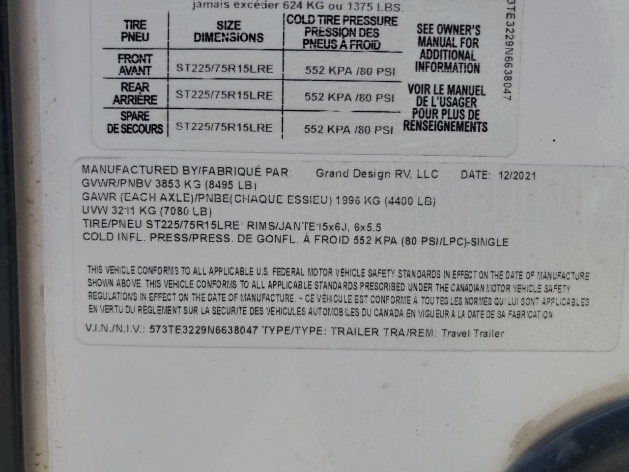 Lot #3290424787 2022 IMAGINE TRAVEL TRA