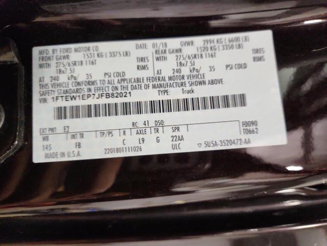 2018 FORD F150 SUPER - 1FTEW1EP7JFB82021