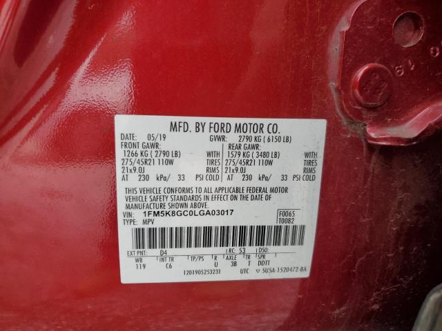 2020 FORD EXPLORER ST 1FM5K8GC0LGA03017