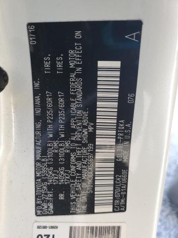 2016 TOYOTA SIENNA XLE - 5TDYK3DCXGS697199