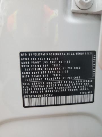 2021 VOLKSWAGEN TIGUAN SE 3VV2B7AX5MM092251