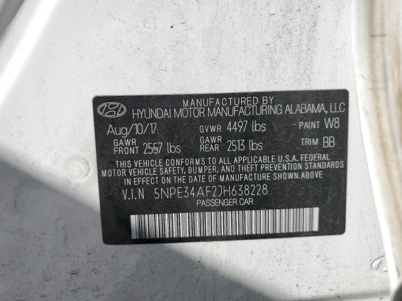 2018 HYUNDAI SONATA SPO - 5NPE34AF2JH638228