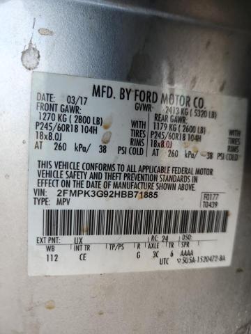 2017 FORD EDGE SE - 2FMPK3G92HBB71885