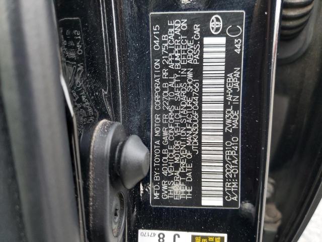 2015 TOYOTA PRIUS JTDKN3DU6F0447661