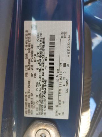 2022 FORD ESCAPE SEL - 1FMCU9CZ1NUA19765