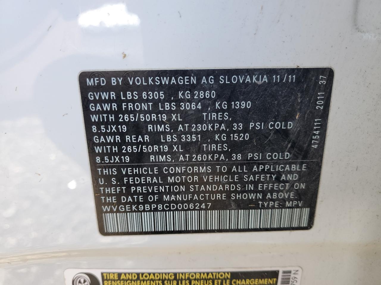 VOLKSWAGEN TOUAREG V6 TDI