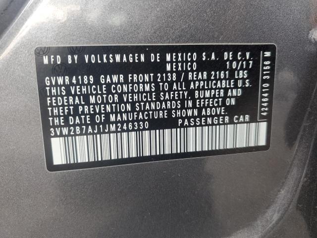 2018 VOLKSWAGEN JETTA S - 3VW2B7AJ1JM246330