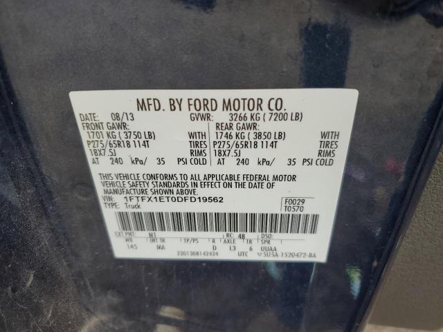 2013 FORD F150 SUPER - 1FTFX1ET0DFD19562