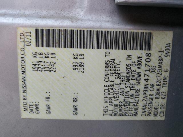 2011 NISSAN ALTIMA BAS - 1N4AL2AP9BN471708