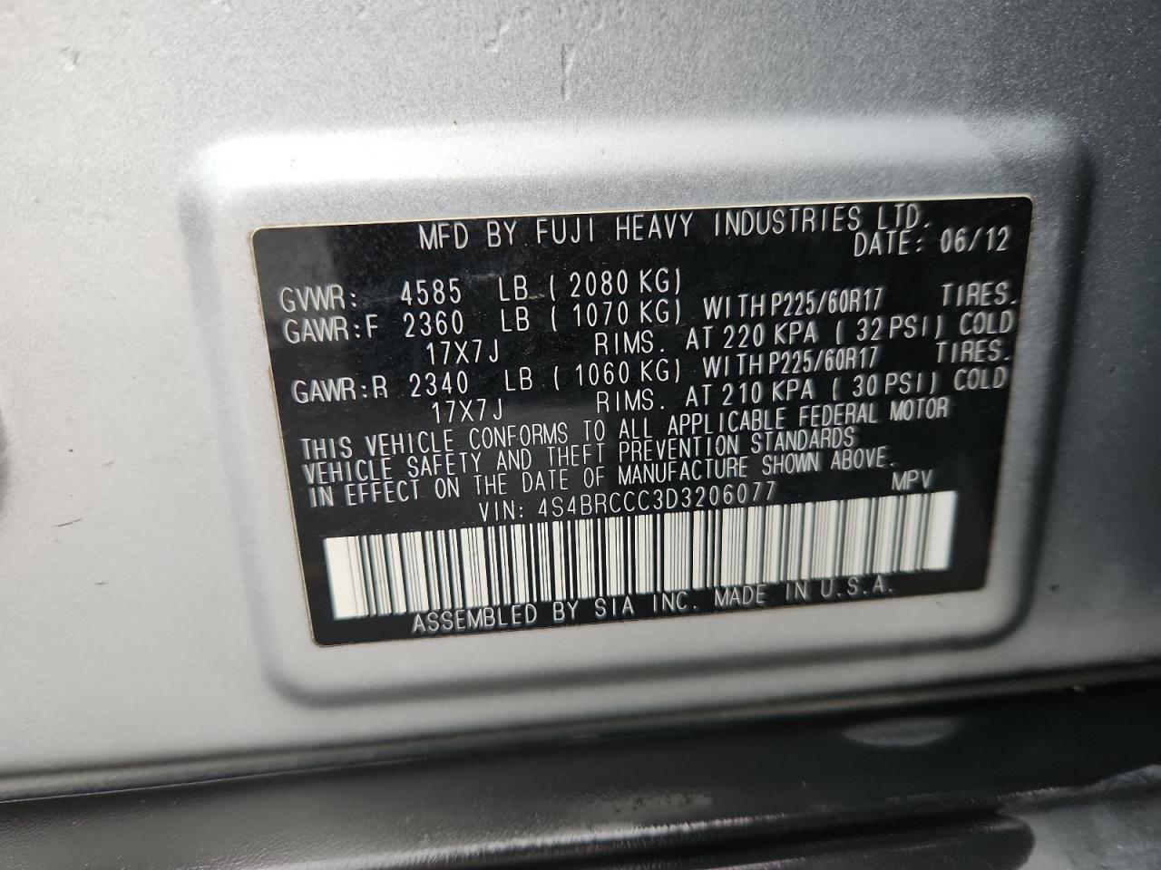 SUBARU OUTBACK 2.5I PREMIUM