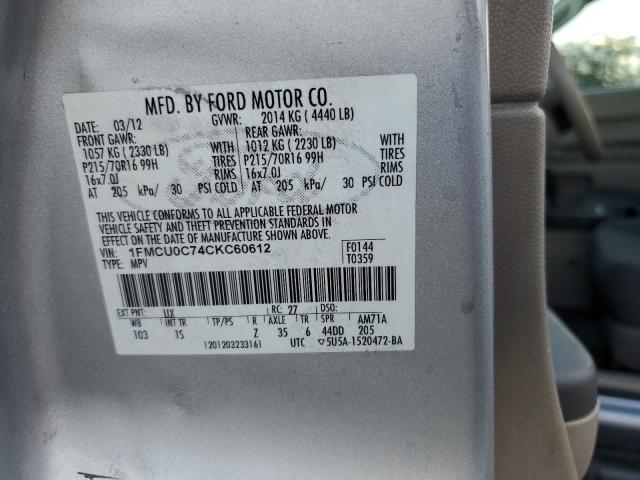 2012 FORD ESCAPE XLS - 1FMCU0C74CKC60612
