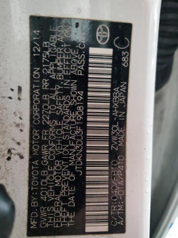 2015 TOYOTA PRIUS - JTDKN3DU3F1908194