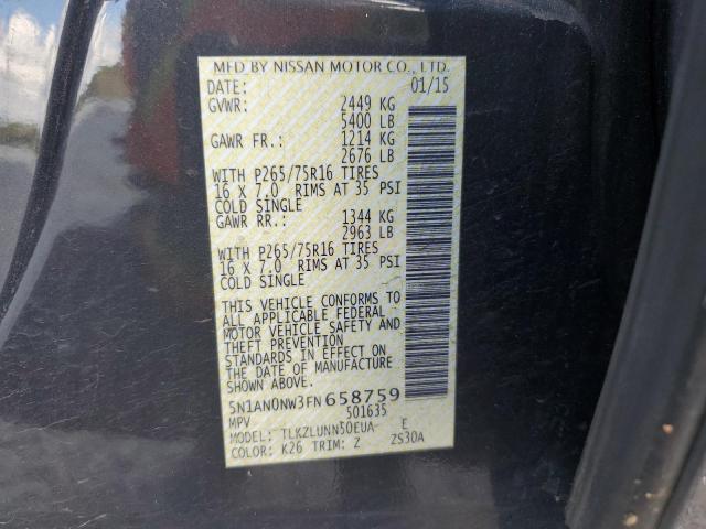 2015 NISSAN XTERRA X 5N1AN0NW3FN658759