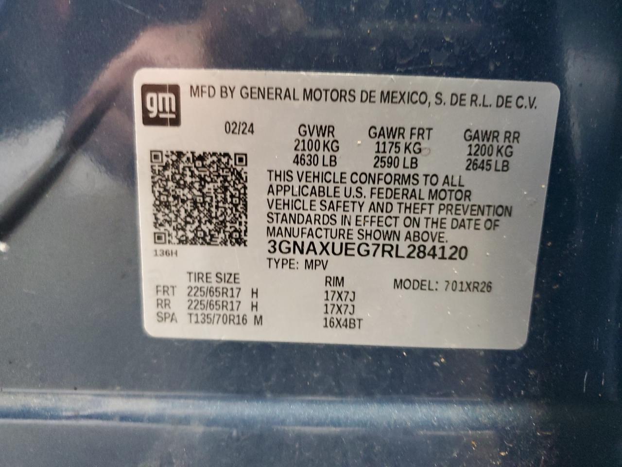 CHEVROLET EQUINOX LT